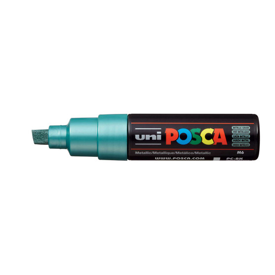 POSCA Acrylic Paint Marker PC-8K Broad Chisel Metallic Green