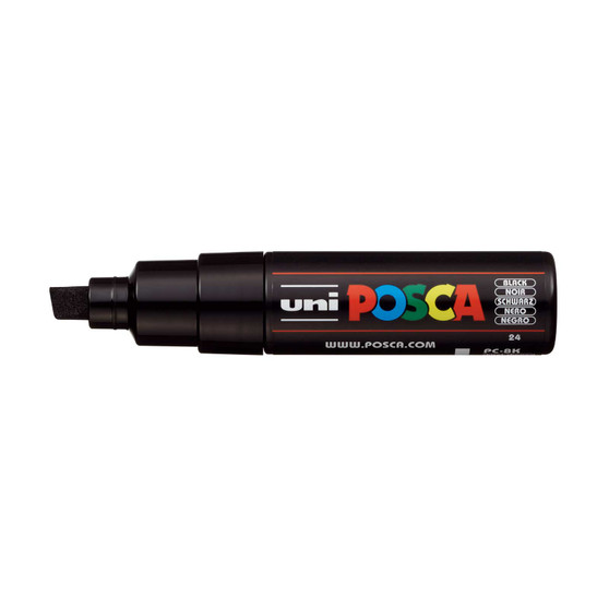 POSCA Acrylic Paint Marker PC-8K Broad Chisel Black