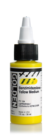 Golden Acrylic High Flow 1oz Benzimidazolone Yellow Medium