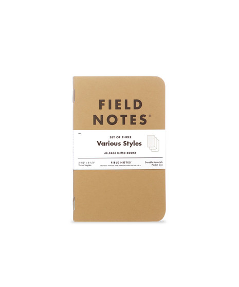 Field Notes Original Kraft Mixed 3 Pack of 3.5x5.5" Memo Books