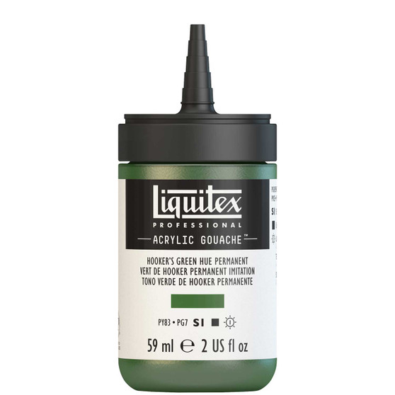 Liquitex Acrylic Gouache 2oz Bottle Hookers Green Hue Permanent