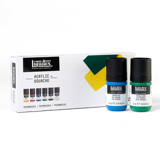 Liquitex Acrylic Gouache Set of 6 Primaries 22ml