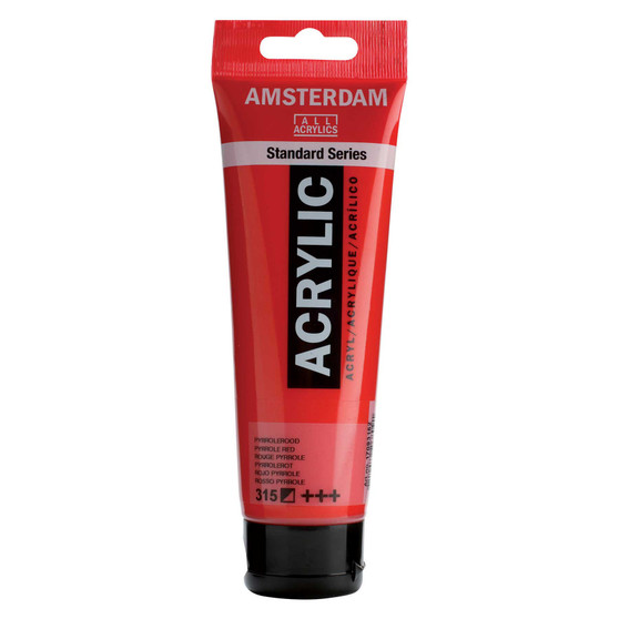 Amsterdam Acrylic 120ml Tube Pyrrole Red