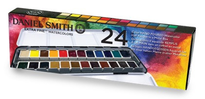 Daniel Smith 1/2 Pan Watercolor Set of 24 Colors