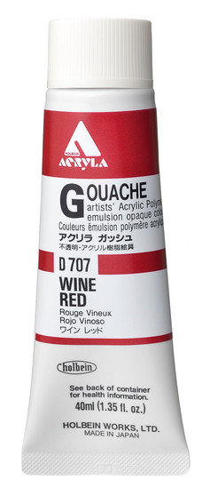 Holbein Acryla Gouache 40ml Wine Red