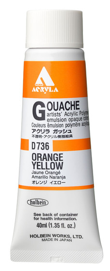 Holbein Acryla Gouache 40ml Orange Yellow