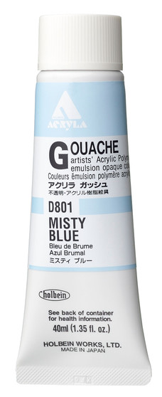 Holbein Acryla Gouache 40ml Misty Blue