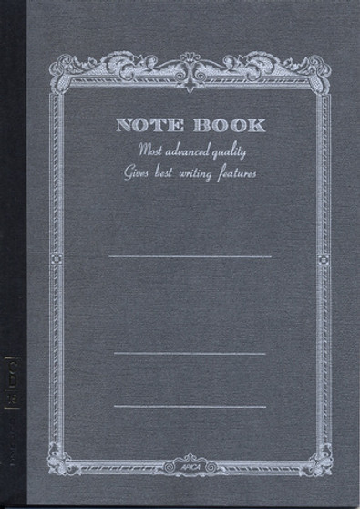 Apica Scroll Lined Notebook 7x10 Black