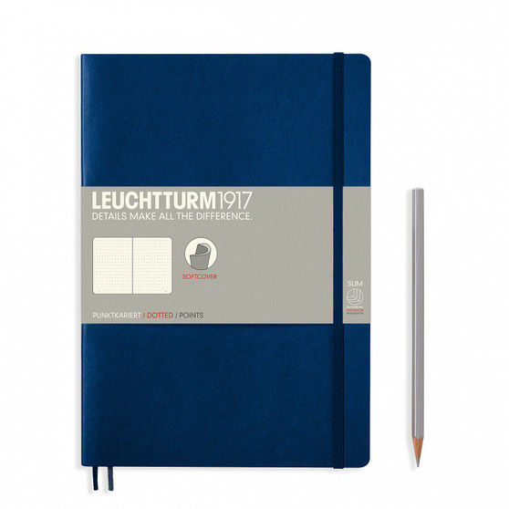 Leuchtturm 1917 Soft Cover Notebook Composition Dotted Navy