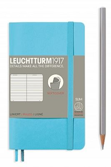 Leuchtturm 1917 Soft Cover Notebook Pocket Ruled Ice Blue