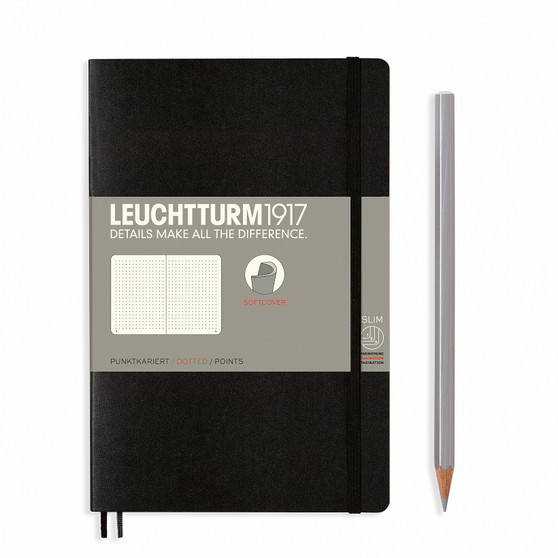 Leuchtturm 1917 Soft Cover Notebook B6 Dotted Black