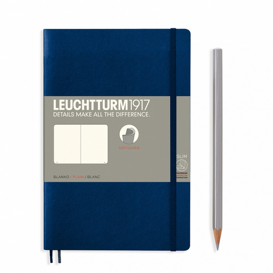 Leuchtturm 1917 Soft Cover Notebook B6 Blank Navy