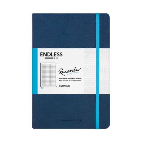 Endless Recorder Notebook Squared Deep Ocean Blue