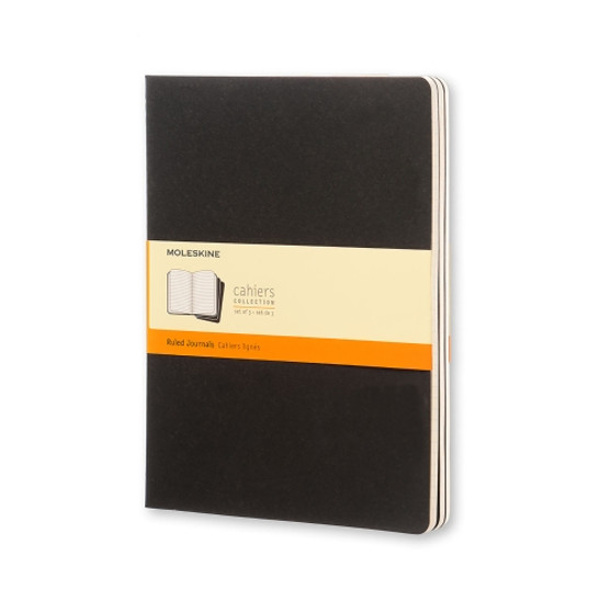 Moleskine Cahier Journal 3 Pack Ruled Extra-Large Black