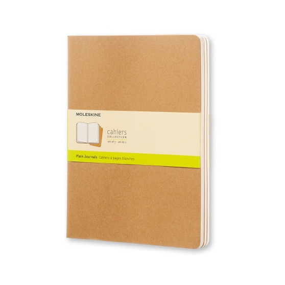 Moleskine Cahier 3pk Kraft Xl Plain