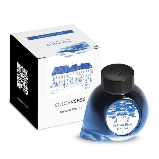 ColorVerse Fountain Pen Project Ink 65ml Bottle Cotton Blue