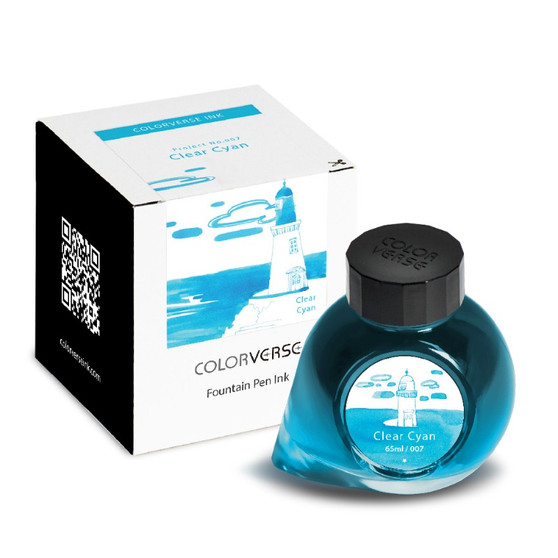 ColorVerse Fountain Pen Project Ink 65ml Bottle Clear Cyan