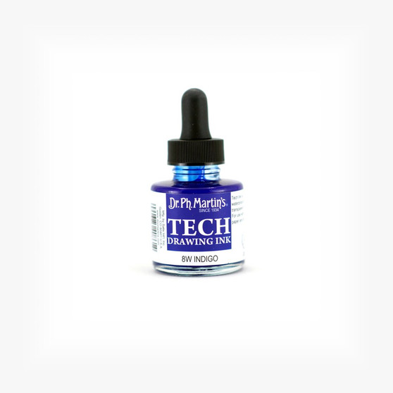 Dr. Ph. Martin's TECH Drawing Ink Indigo 1oz Bottle