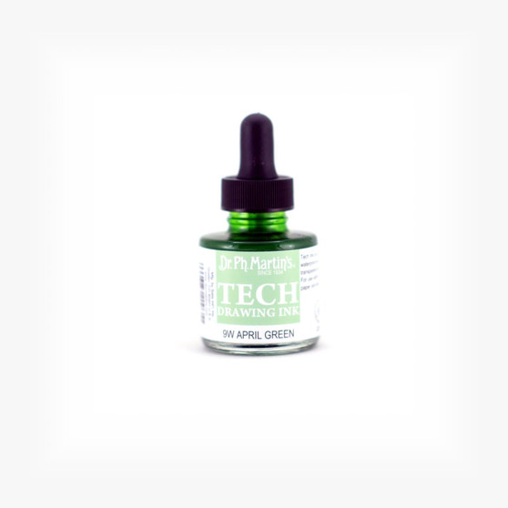 Dr. Ph. Martin's TECH Drawing Ink April Green 1oz Bottle