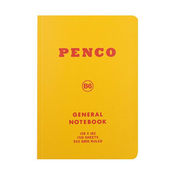 Penco General Grid Notebook B6 Yellow