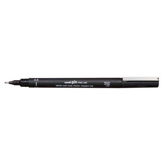 uni Pin Fineliner 06 Black