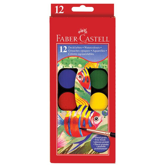 Faber-Castell Watercolor Paint Set of 12 Colors