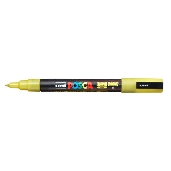 POSCA Acrylic Paint Marker PC-3M Fine Glitter Yellow