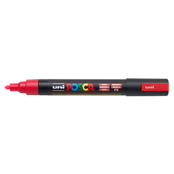 POSCA Acrylic Paint Marker PC-5M Medium Fluorescent Red