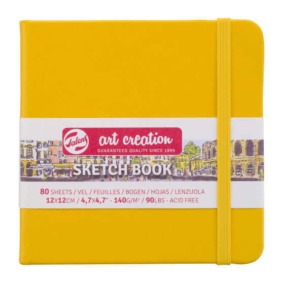 Talens Art Creation Sketchbook Golden Yellow Square 12cmx12cm