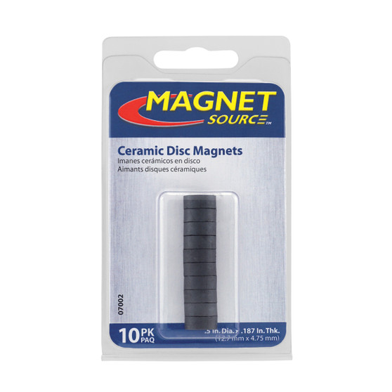 Magnet Source Ceramic Magnets 1/2" 10/Pack