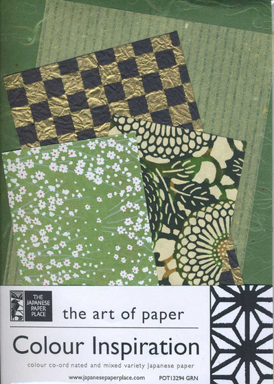 Japanese Paper Place Colour Inspiration Paper Pack Green