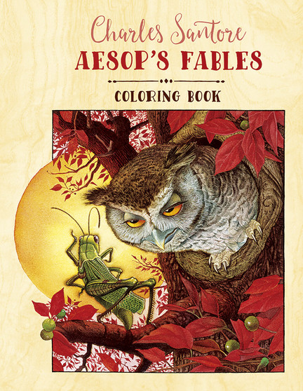 Pomegranate Coloring Book Charles Santore: Aesop's Fables