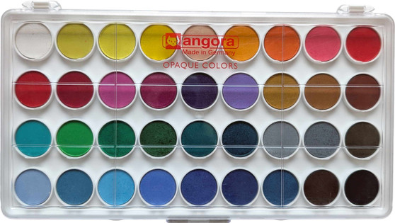 Angora Round Opaque Watercolor Pan 36 Set