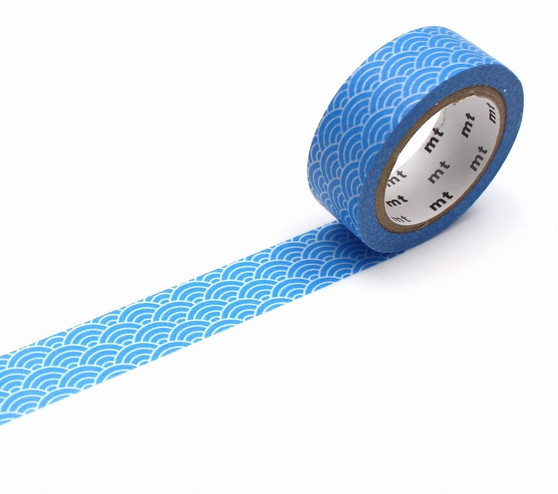 MT Washi Tape Blue Scallop (seigaihamon tsuyukusa)
