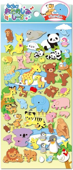 BC Mini Stickers Puffy Animals