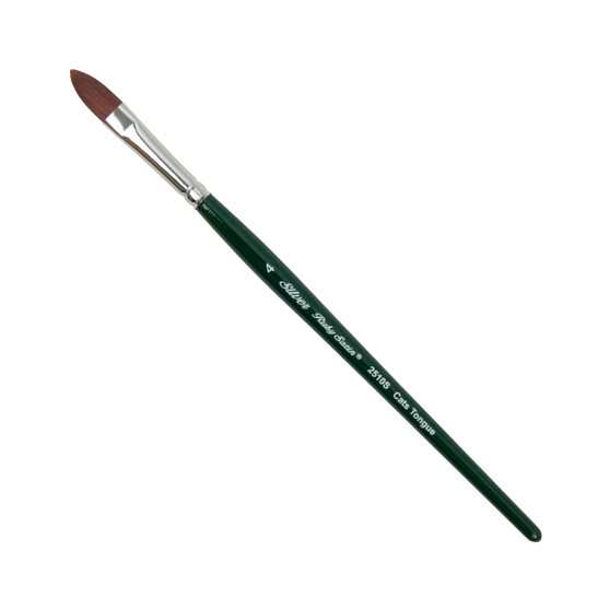 Silver Brush Ruby Satin Short-Handle Cat's Tongue 4