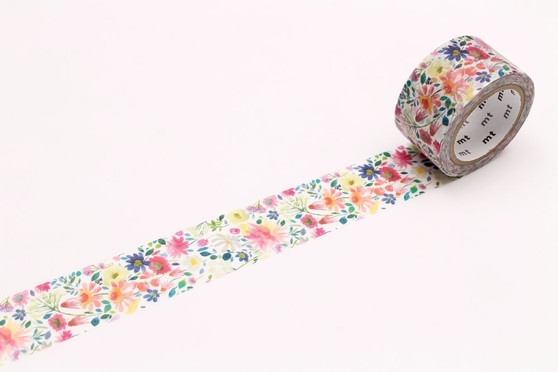 MT Washi Tape 24mm Watercolor Zinnia