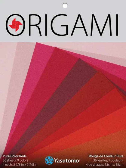 Yasutomo PURE Color Origami Reds 9 Colors 36 Sheets (4353)