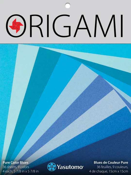 Yasutomo PURE Color Origami Blues 9 Colors 36 Sheets