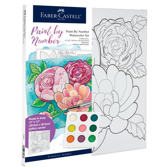 Faber-Castell Watercolor Paint by Number Floral