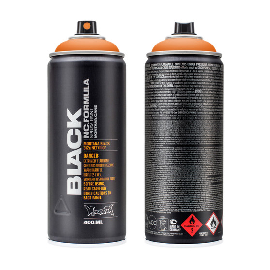 Montana Black High-Pressure Spray Paint Can Pure Orange