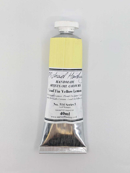 Michael Harding Artist Oil Paint 40ml Tube Lead Tin Yellow Lemon