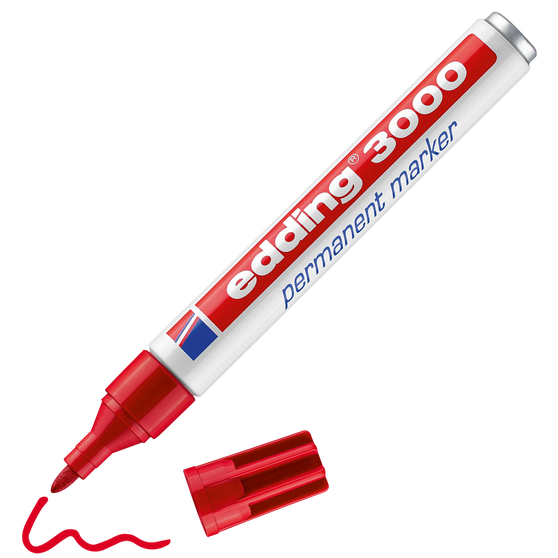 edding 3000 Permanent Bullet Marker Red