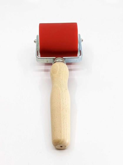 ABIG Brayer Inking Roller 50mm Wide with Beechwood Handle