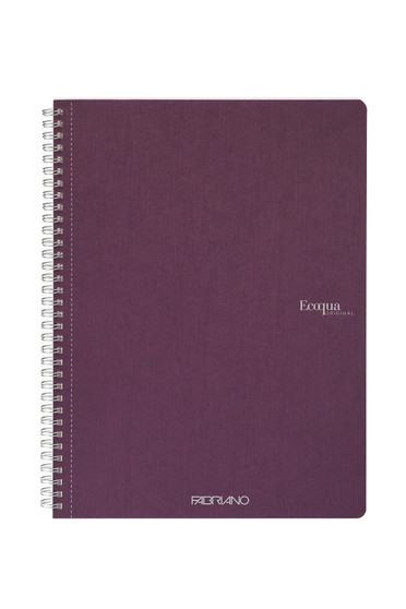 Fabriano Ecoqua Original Spiral-Bound Notebook Blank 8.2X11 Wine