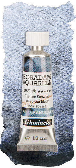Schmincke Horadam Supergranulating Watercolor 15ml Tube Deep Sea Black