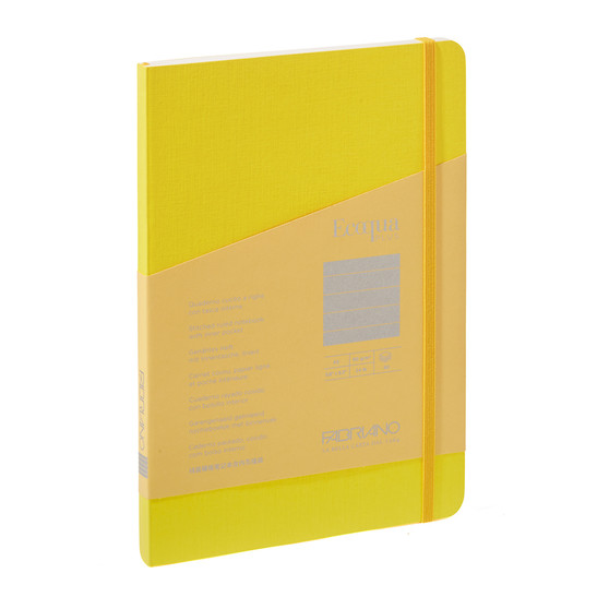 Fabriano Ecoqua Plus Stitch-Bound Notebook 5.8x8.3" A5 Ruled Yellow