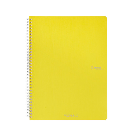 Fabriano Ecoqua Original Spiral-Bound Notebook Grid A4 Yellow
