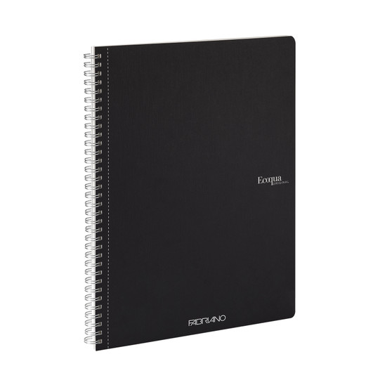 Fabriano Ecoqua Original Spiral-Bound Notebook Grid A4 Black