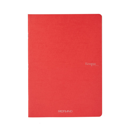 Fabriano Ecoqua Original Staple-Bound Notebook A5 Grid Red Fabriano Ecoqua Original Staple-Bound Notebook A5 Grid Red